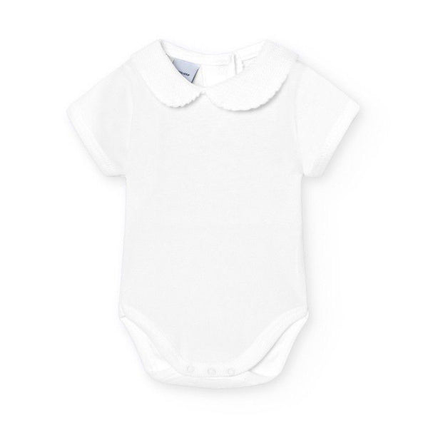 Body cuello pique manga corta